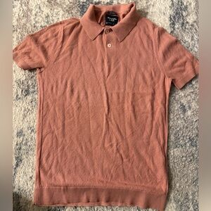 Abercrombie & Fitch Men's Polo Shirt in Coral